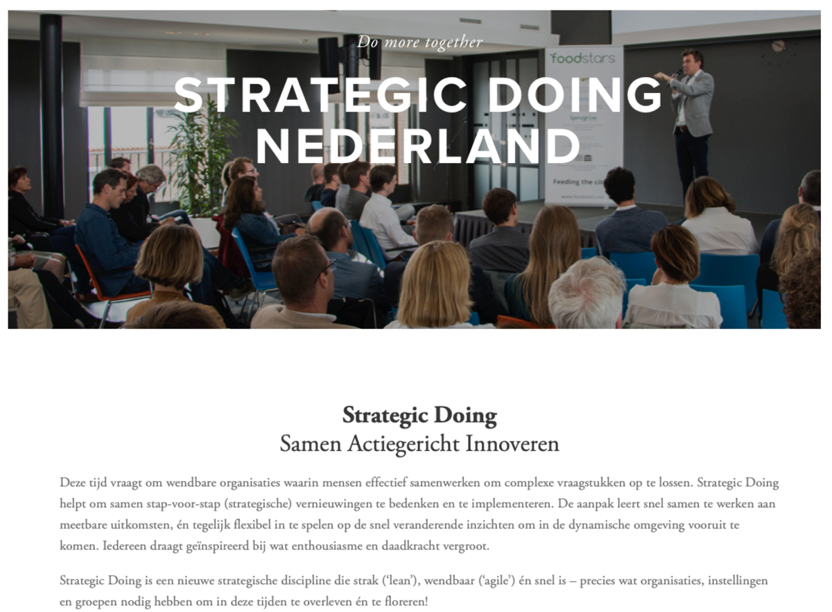 2015: Strategic Doing Started in the Netherlands