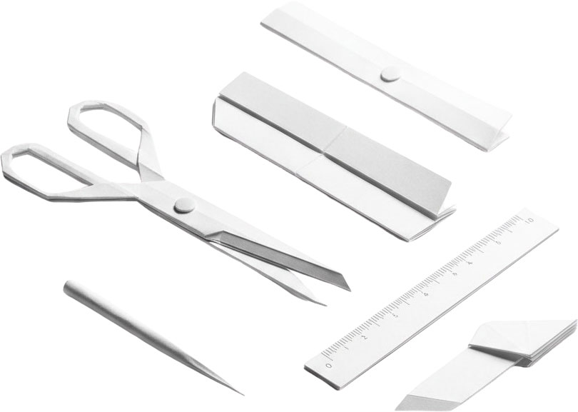 White origami tools
