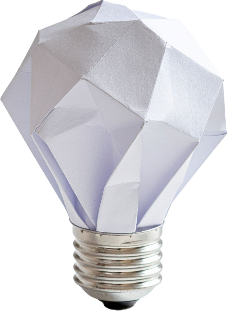Origami lightbulb