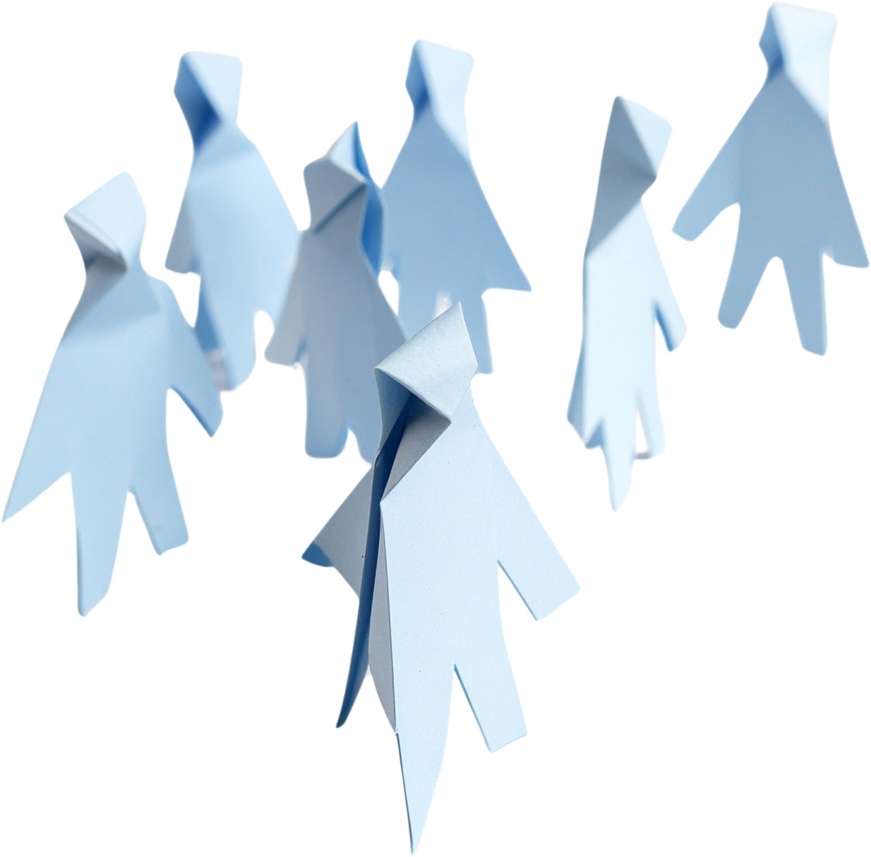 origami people walking