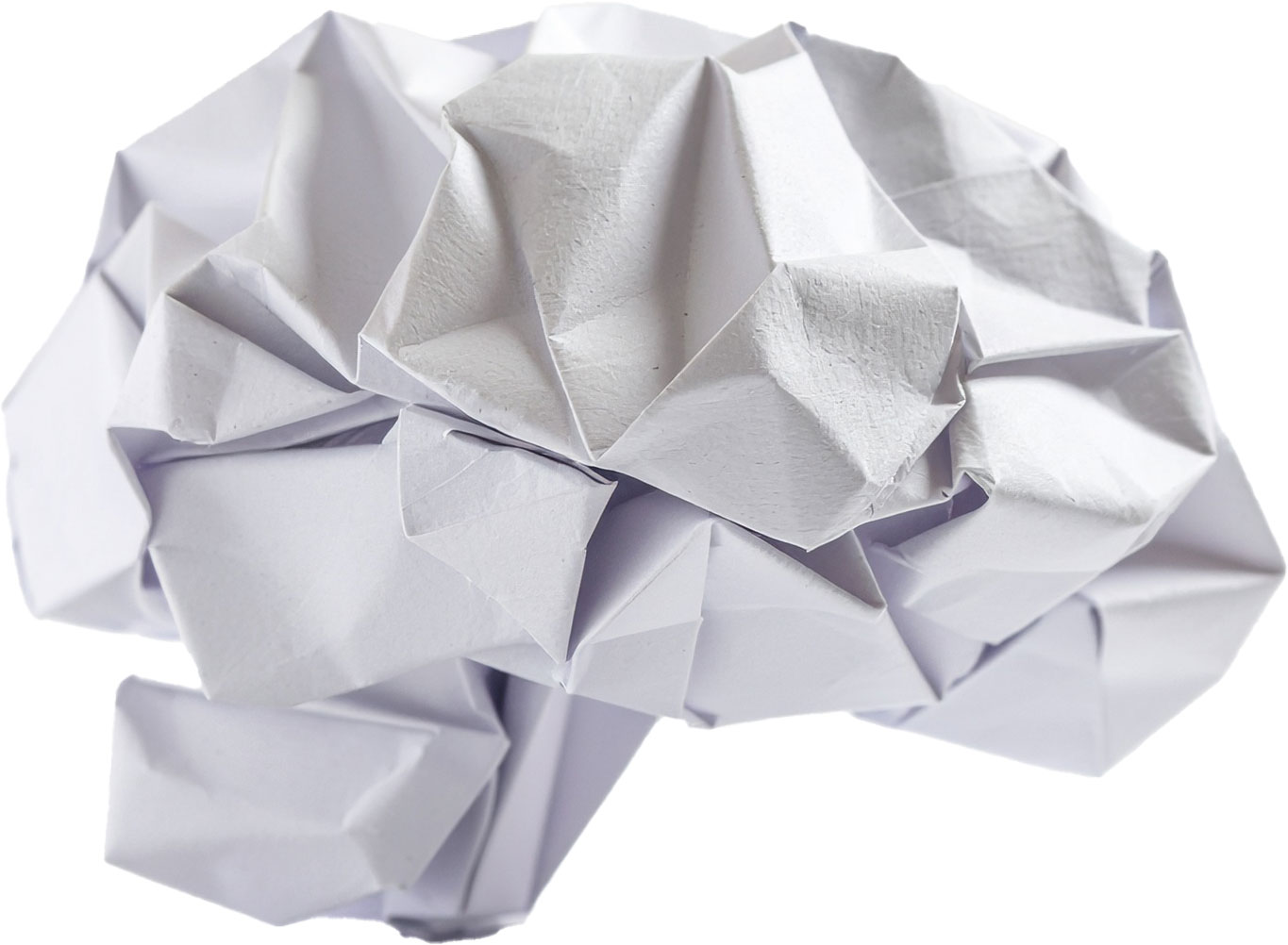 origami image of a brain
