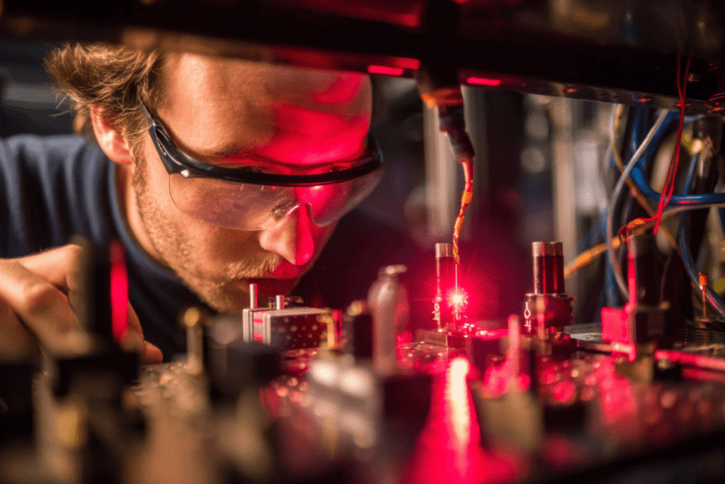 person doing research